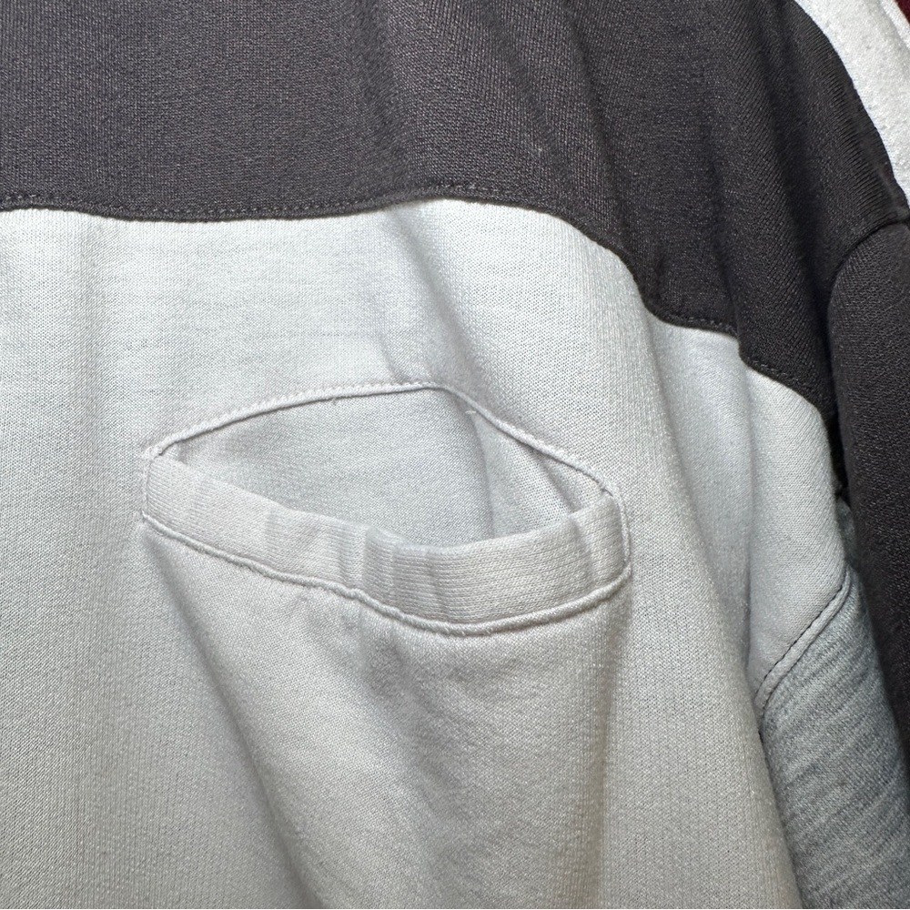 Men's Colorblock Polo Shirt - Black, White, Gray, and Burgundy - Picture 3 of 7